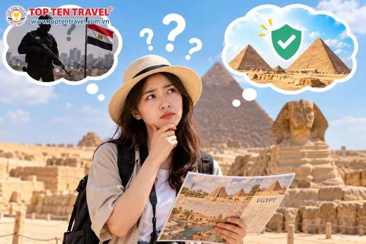 Du lịch Ai Cập có an toàn không là thắc mắc của nhiều du khách trước khi lên kế hoạch khám phá vùng đất kim tự tháp