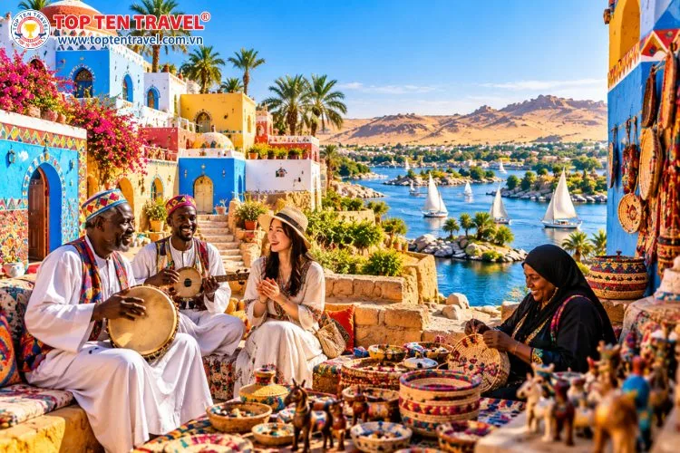 Làng Nubian, nơi du khách thoải mái trải nghiệm văn hóa bản địa