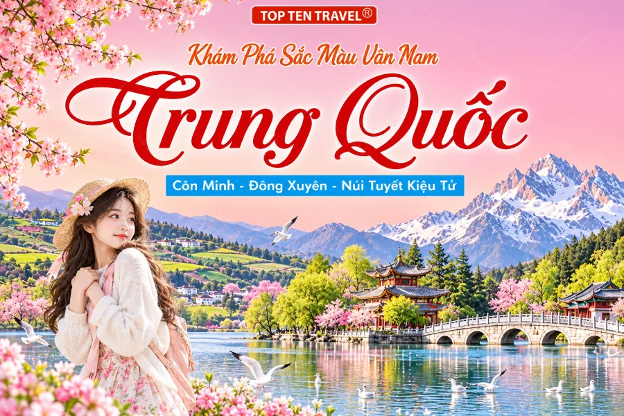 Tour Trung Quốc: Côn Minh - Đông Xuyên - Núi Tuyết Kiệu Tử 5N4D