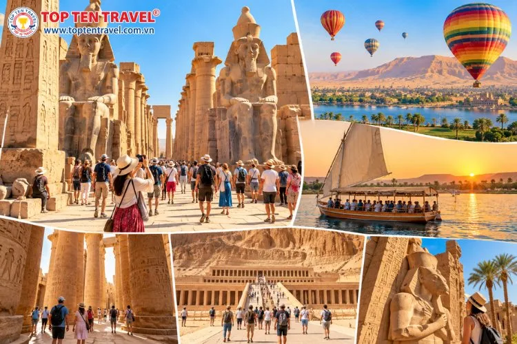 Luxor mang đến nhiều trải nghiệm hấp dẫn như khám phá đền cổ, tham quan di tích và ngắm cảnh từ khinh khí cầu